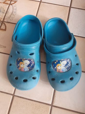 Mules bleues motif Reine des neiges