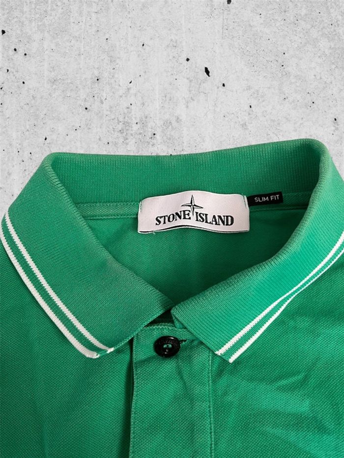 Polo Stone Island Vert L - photo numéro 3