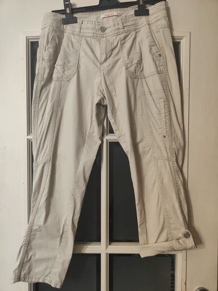 Pantacourt Cargo Camaïeu beige 38 40 - photo numéro 3