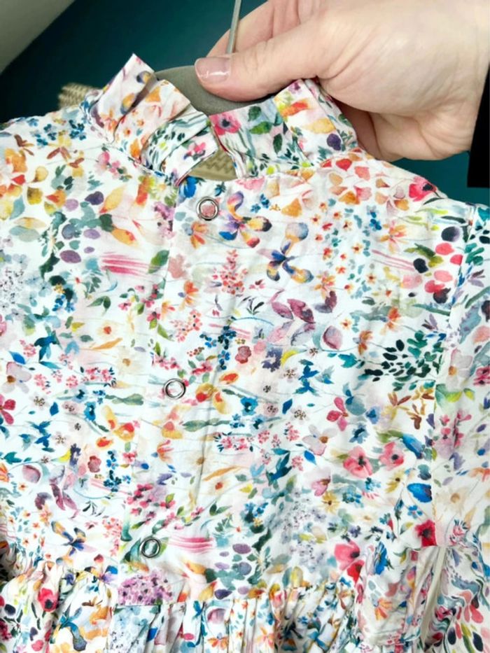 Robe de créatrice en Liberty – Taille 5 ans - photo numéro 8