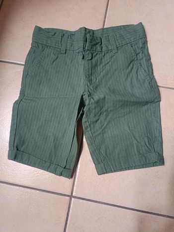 Bermuda vert rayé Tape à l'oeil 8 ans