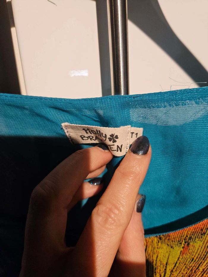 Robe sans manche Molly Bracken taille 2 "œil de paon" - photo numéro 3
