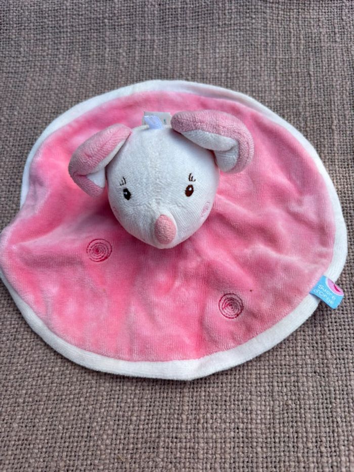 Doudou rond souris rose Sucre d’orge