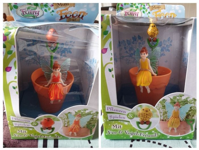 Figurine avec pot et graines à planter