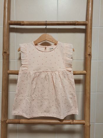 T-shirt rose 36 mois 100 % coton biologique neuf