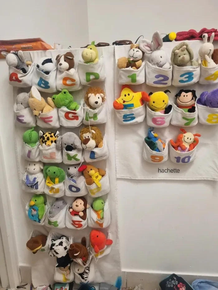 Collection livres et peluche alphabet et chiffres