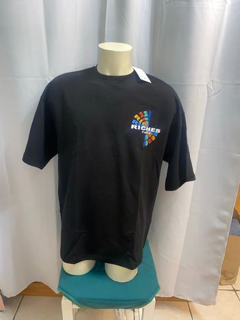 Tee shirt noir imprimé Riches Paris taille L neuf - n19h