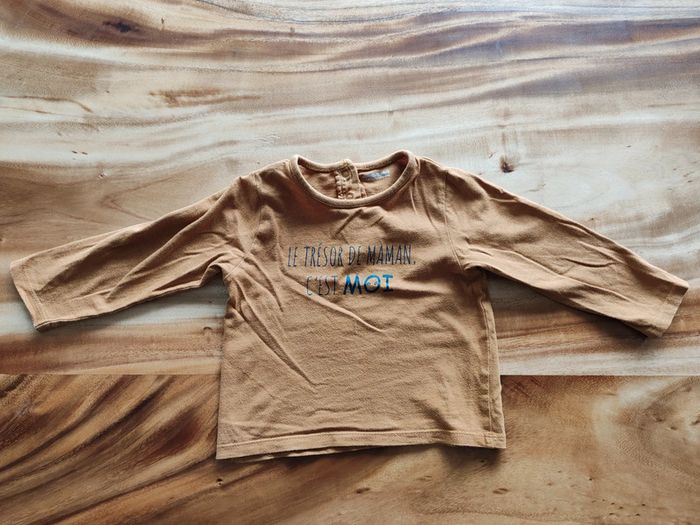 Tee shirt manches longues camel - photo numéro 5