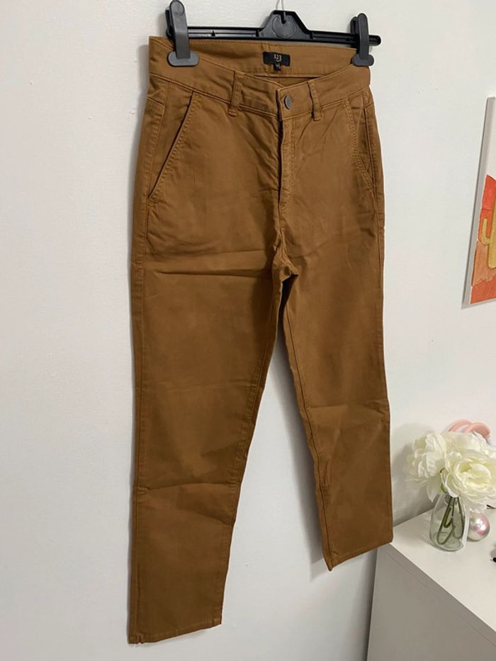 Maison 123 pantalon marron camel S 36 - photo numéro 2