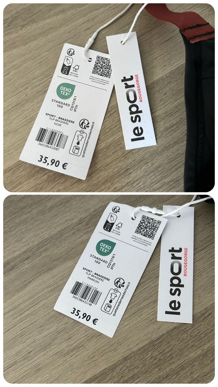 Lot de 2 brassières de sport 95EF - photo numéro 3