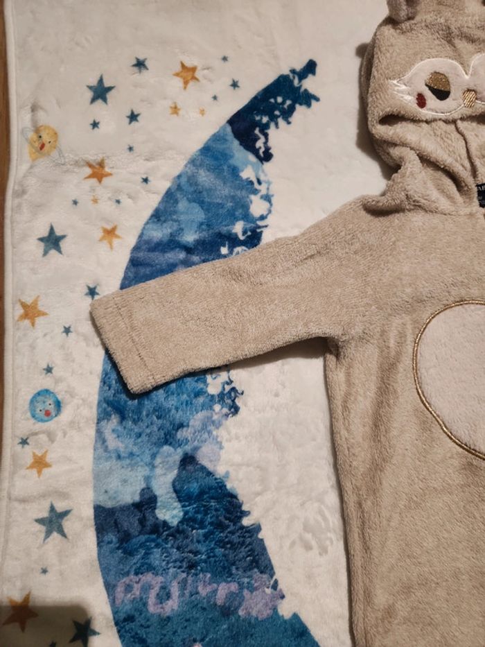 Surpyjama hibou / chouette beige kiabi 18 mois 77/82 cm - photo numéro 2