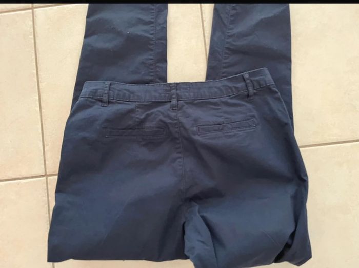 Pantalon chino bleu marine - photo numéro 4