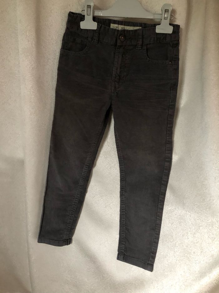 Pantalon velours gris 5/6 ans Denim & Co - photo numéro 2