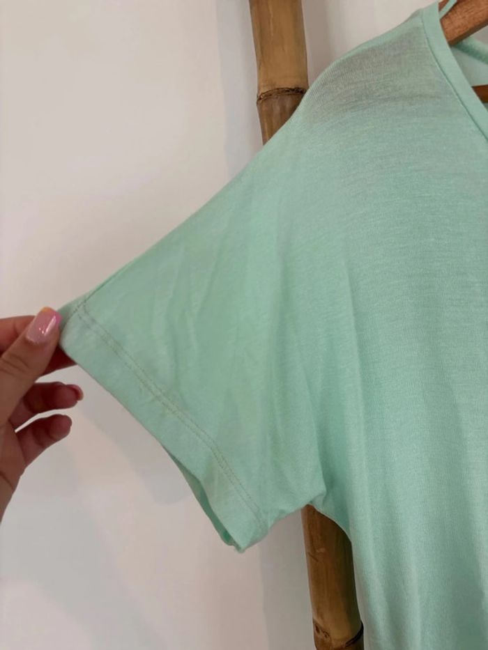 T shirt bleu turquoise neuf - photo numéro 4