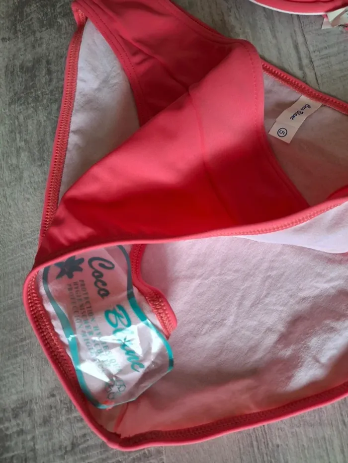Maillot 2pces rose corail - photo numéro 4