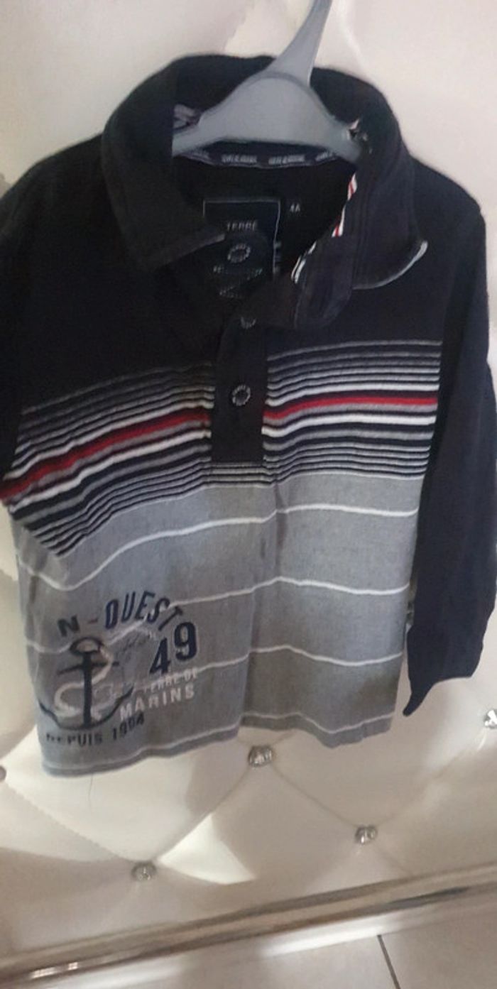 T shirt terre de marins 4 ans manches longues - photo numéro 2