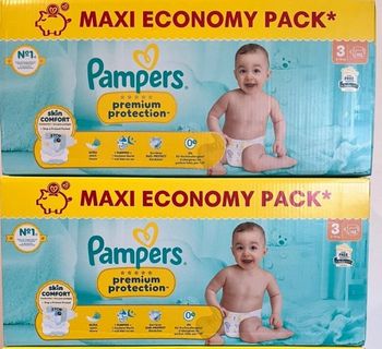 Lot de 224 couches Pampers premium protection taille 3