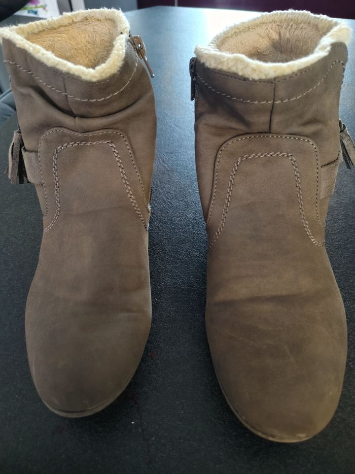 Bottines fourrées  41 couleur taupe - photo numéro 2