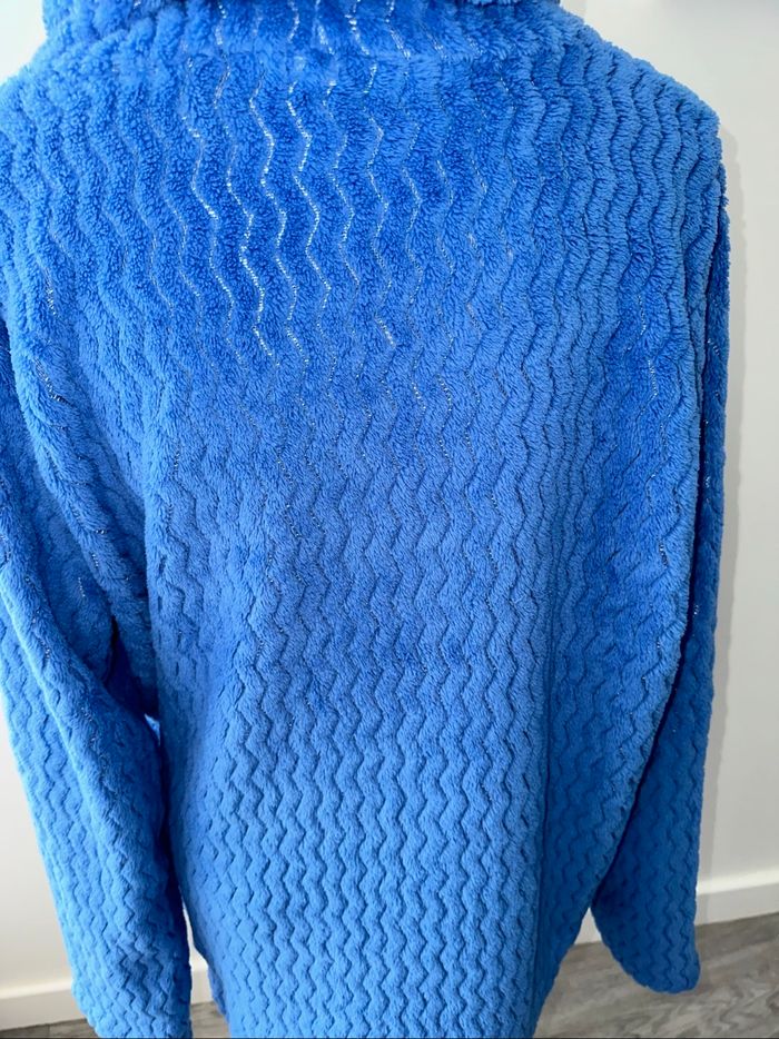 Cardigan gilet polaire bleu Linvosges T48 4XL - photo numéro 7