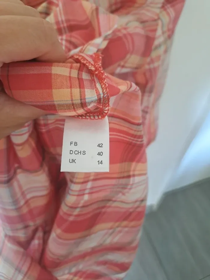 Chemise longue / Tunique à carreaux Celaia Taille 42 - photo numéro 11