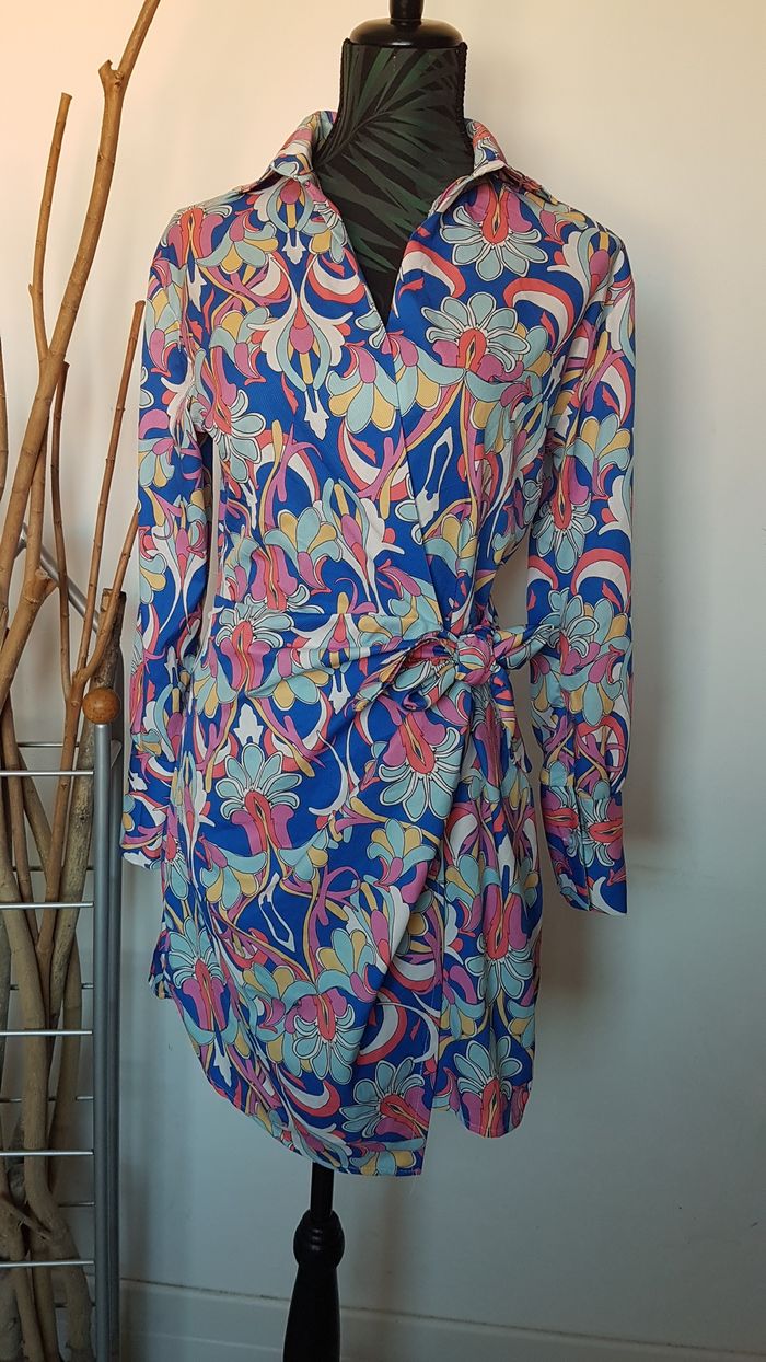 Robe porte feuille multicolore