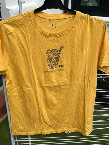 T-shirt jaune imprimé taille L Firefly