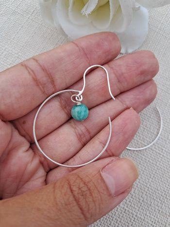 Boucles avec amazonite