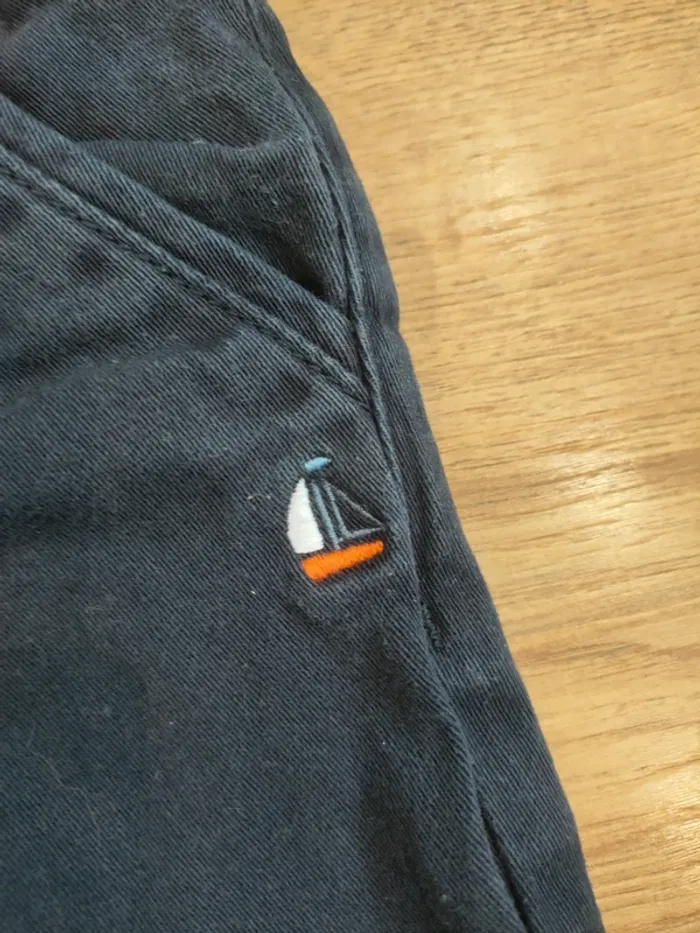 Jeans épais garçon 18 mois bleu marine - photo numéro 3