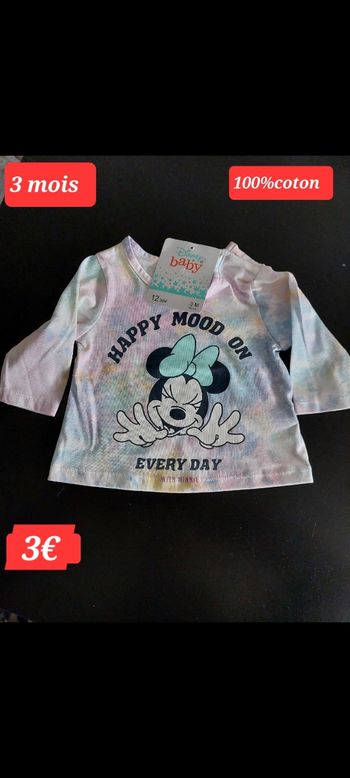 T-shirt Minnie 3 mois 