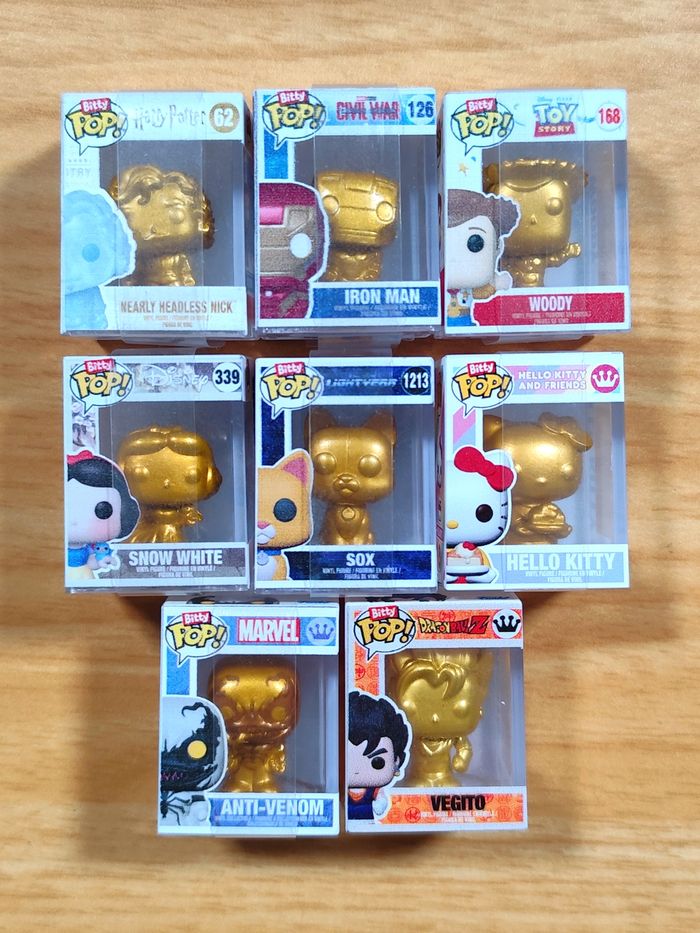 Lot de 8 Funko Bitty Pop! - Édition Spéciale Gold - photo numéro 1