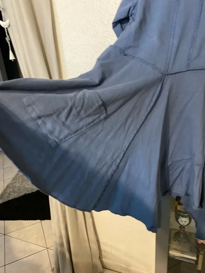 superbe tunique robe bleu asymétrique 50/52 Belle Nana neuve - photo numéro 4