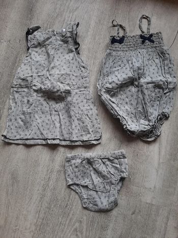 Ensemble 3 pièces fille 9/12 mois