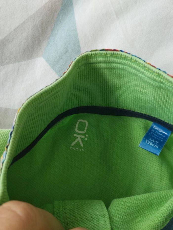 Polo Okaïdi customisé avec du Liberty 8 ans - photo numéro 3