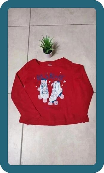 T-shirt manches longues en coton bio - 5 ans - Kiabi - Parfait état