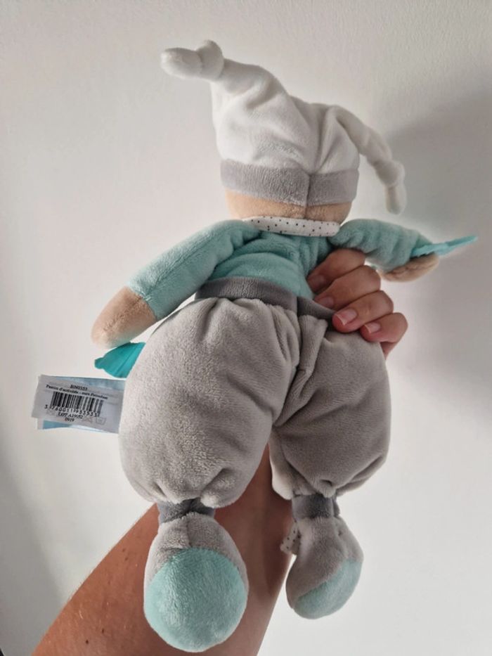 Baby nat' - Peluche Ours - Peluche d'Activité Gris Vert  Ours Polochon BN0353 - photo numéro 3