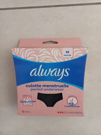 Always culotte menstruelle lavable T M - Neuve