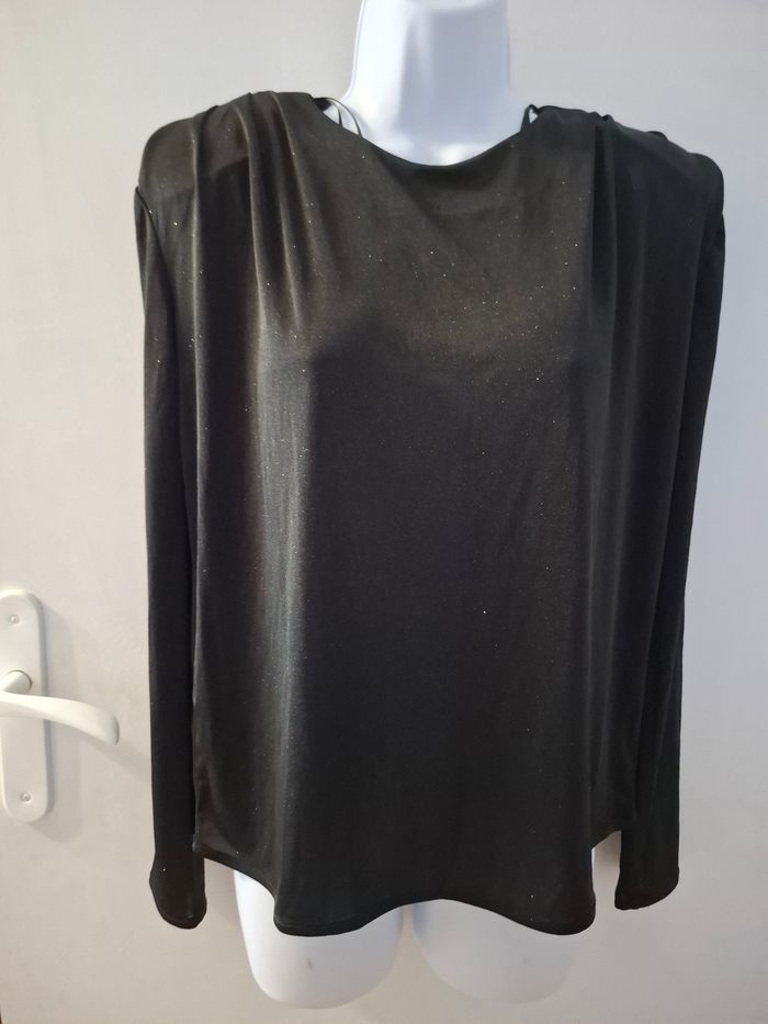 Blouse mango noir scintillante taille 36 neuf avec Étiquette
