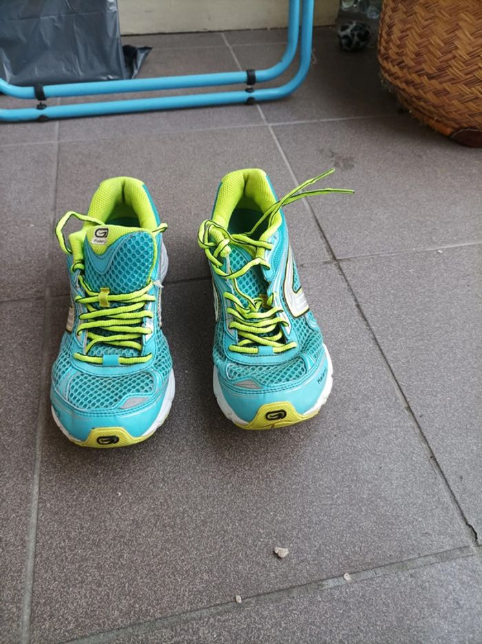 Baskets verte/jaune