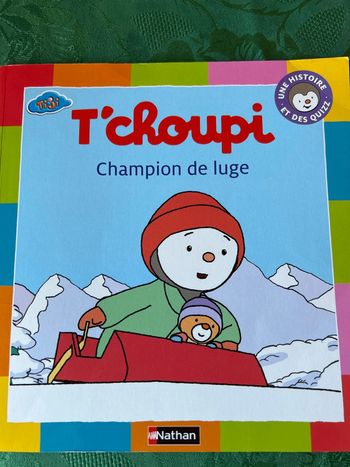 Livre T’choupi champion de luge