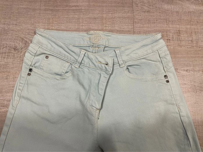 Pantalon toile vert menthe 36 - photo numéro 3