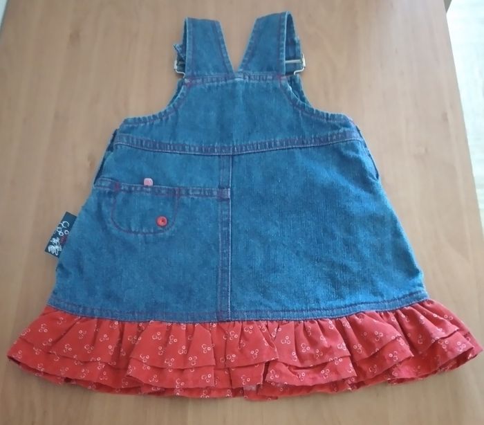 Robe à bretelles en jeans 3 mois fille Babygro - photo numéro 4