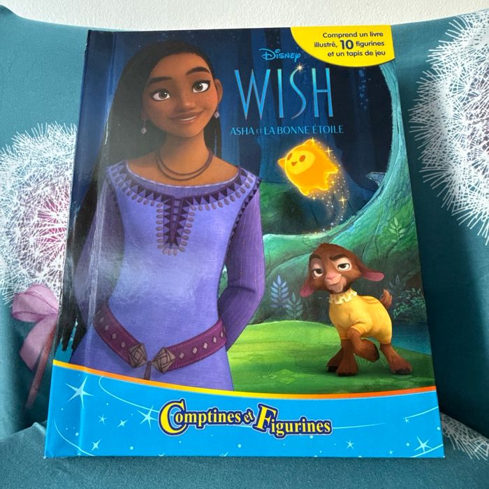 Disney Wish livre +10 figurines + tapis de jeu