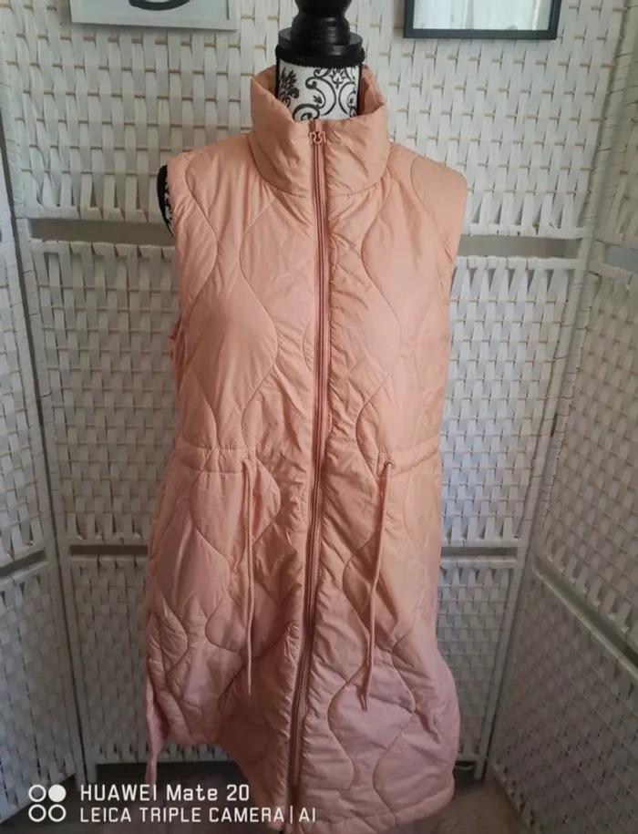 💕Jolie Doudoune longue sans manches Rose  Rinascimento - femme Taille M/ 38 💕 - photo numéro 3