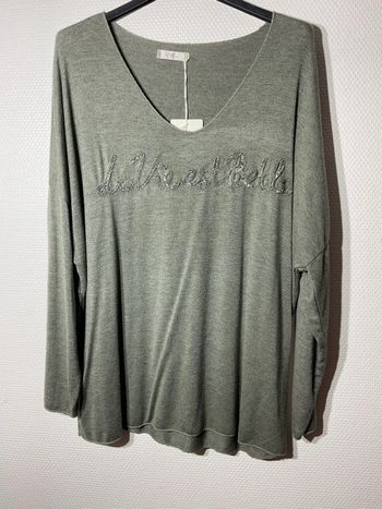 Pull « la vie est belle » femme taille unique (38-44)- nos - neuf avec étiquette