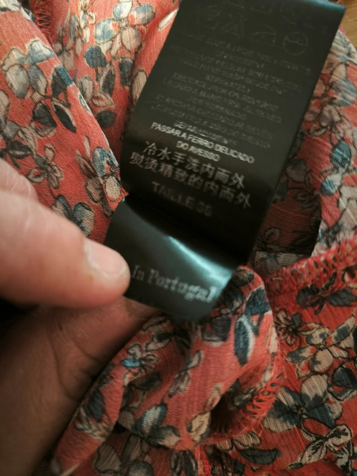 Haut transparent à fleurs cop copine taille 36 - photo numéro 5