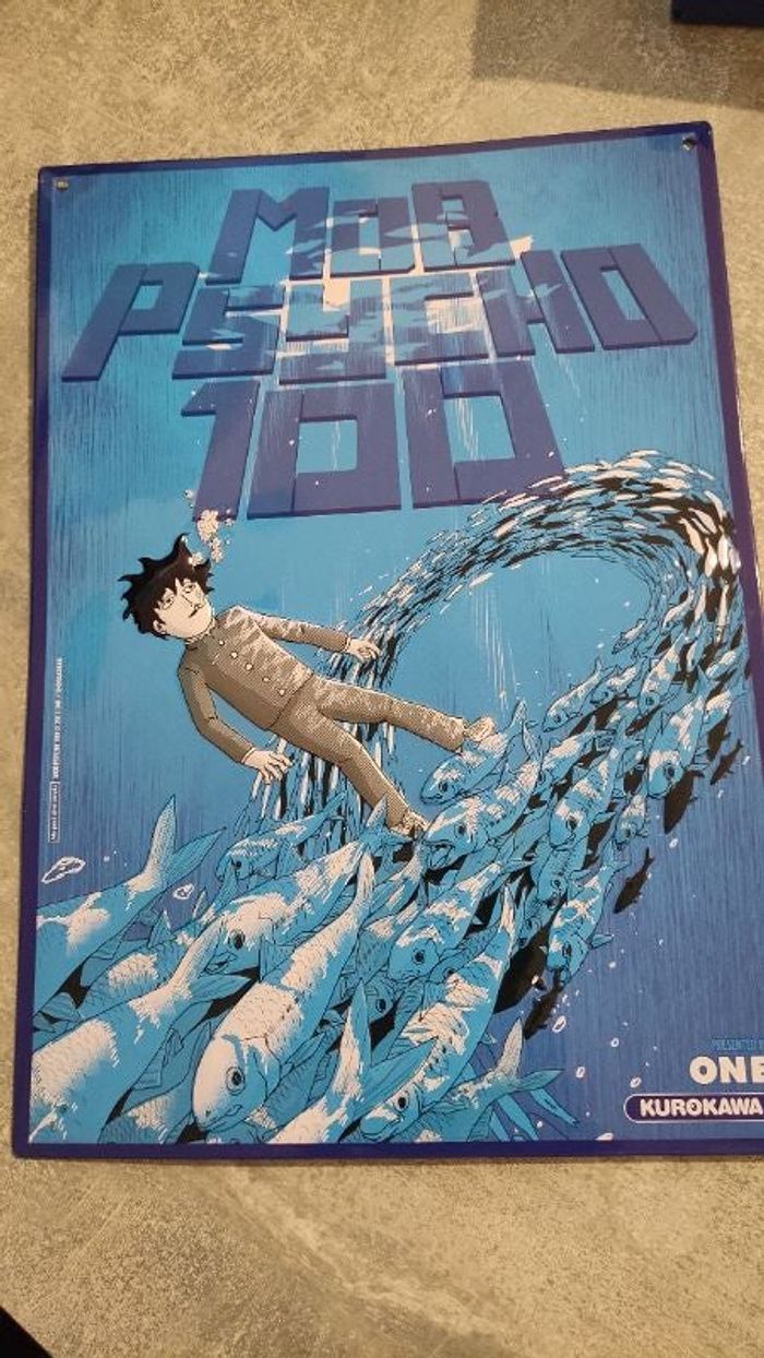 Plaque métal manga Mob psycho 100