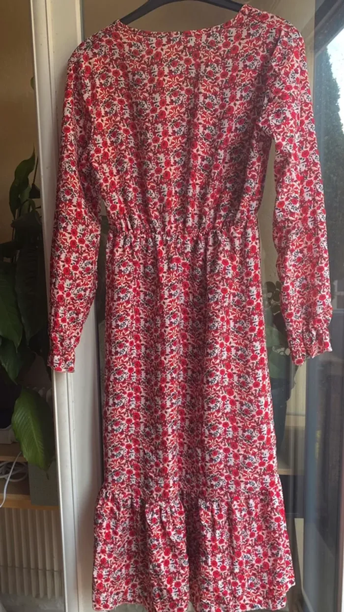 Robe longue fleuri rouge - photo numéro 5
