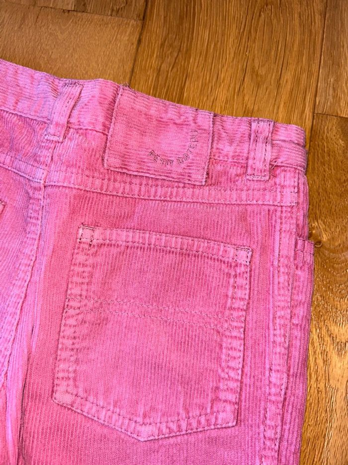 Pantalon en velours côtelé rose ajustable - photo numéro 7