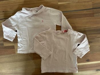 Lot de 2 Hauts Manches Longues 12 Mois