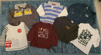 Lot t-shirts manches longues 12 mois